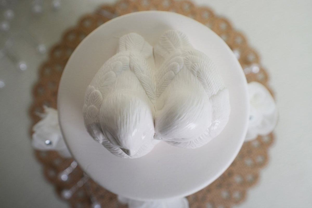 Ceramic Love Birds Wedding Cake Topper