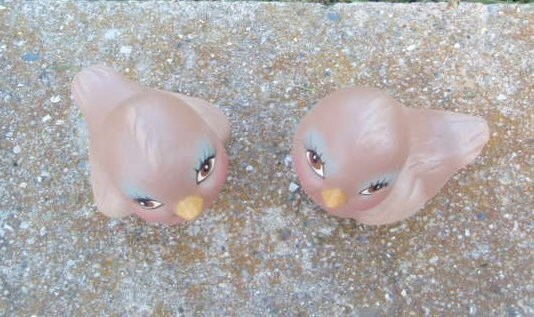 Handmade Ceramic Robin Pair Wedding Cake Topper
