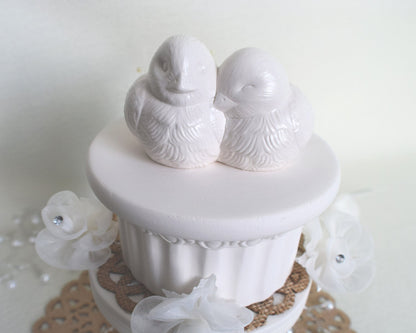 Ceramic Love Birds Wedding Cake Topper
