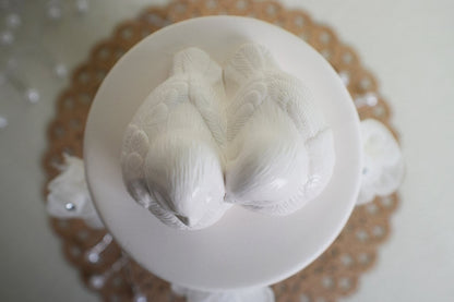 Ceramic Love Birds Wedding Cake Topper