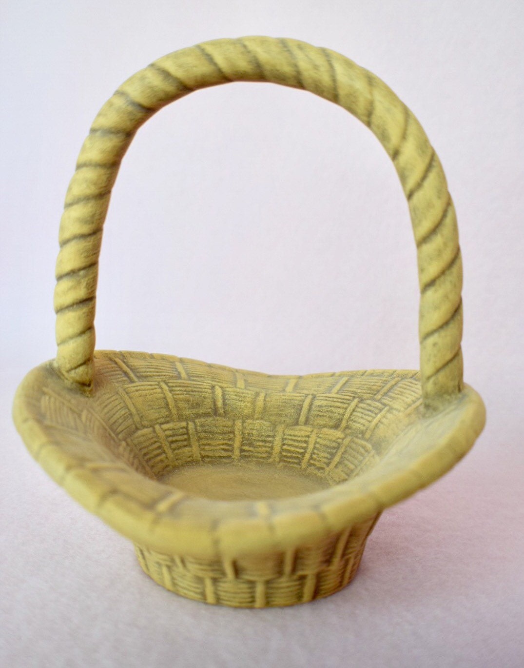 Ceramic Woven Basket for Easter and Spring Decor