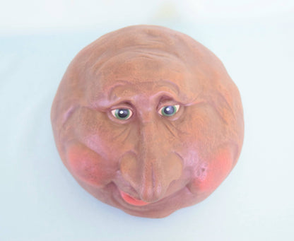 Ceramic Grinning Rock Garden Sculpture