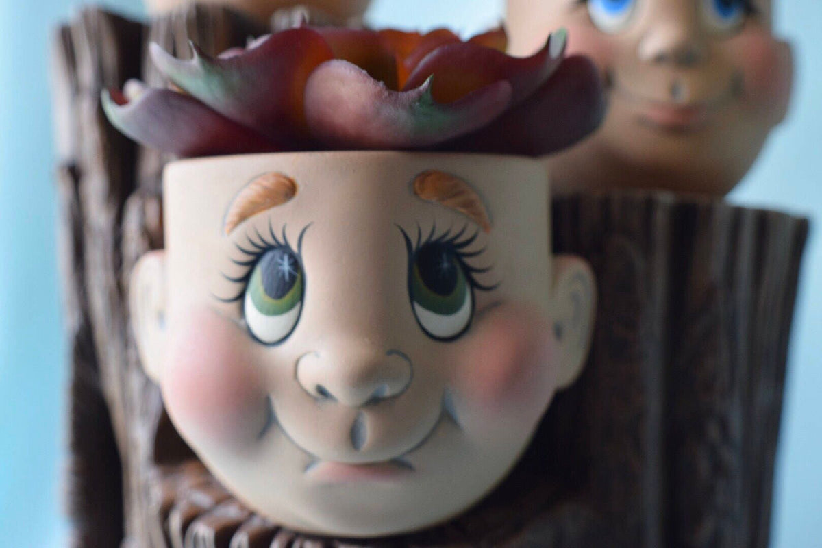 Ceramic Face Flower Pot Planter for Home and Garden Decor