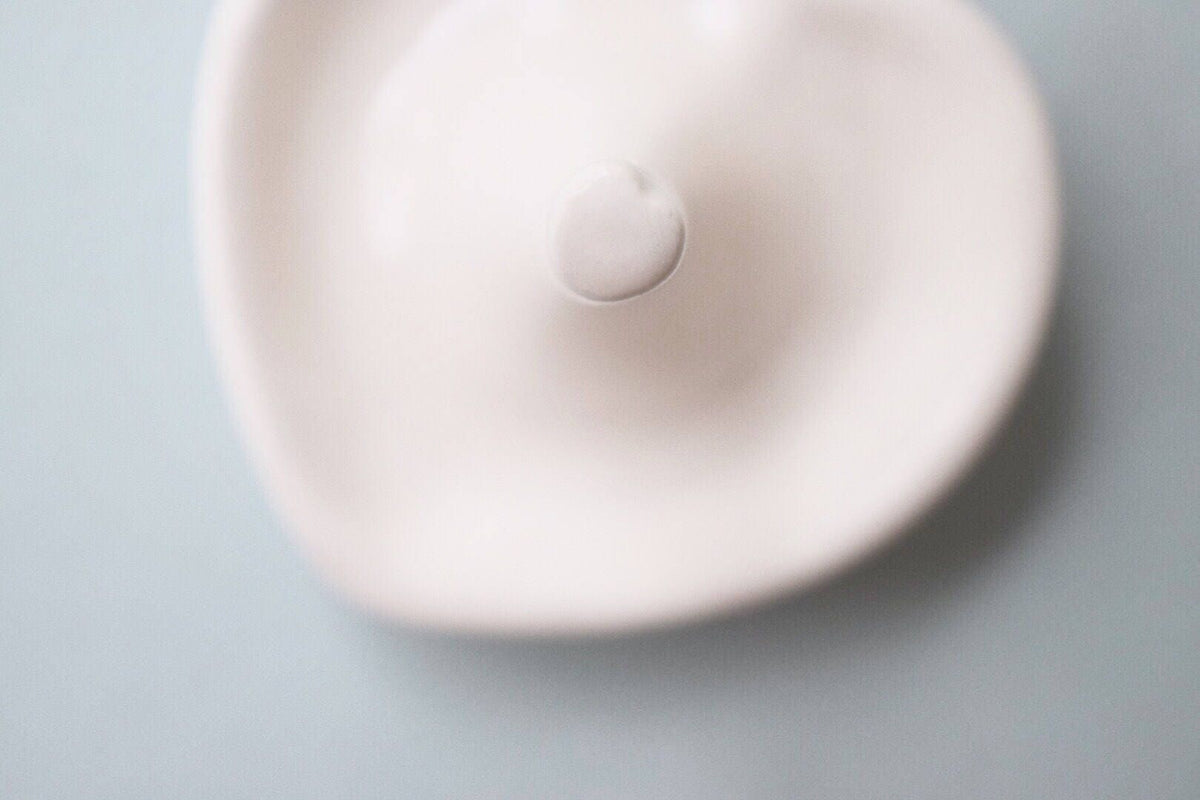 Handmade Heart Ceramic Wedding Ring Dish