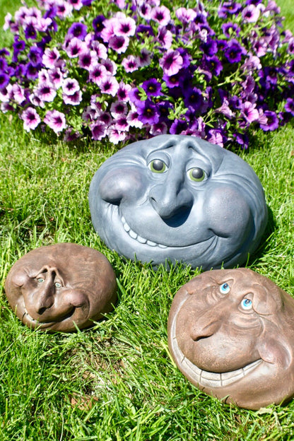 Large Ceramic Garden Rock Outdoor Decor