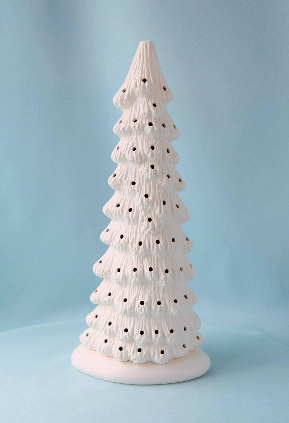 9-Inch Bisque Ceramic Christmas Tree, Ready to Paint