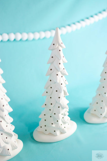 Bisque Wispy Tree | Ceramic Christmas Tree | Diy Gift Idea | Select Your Size + Style