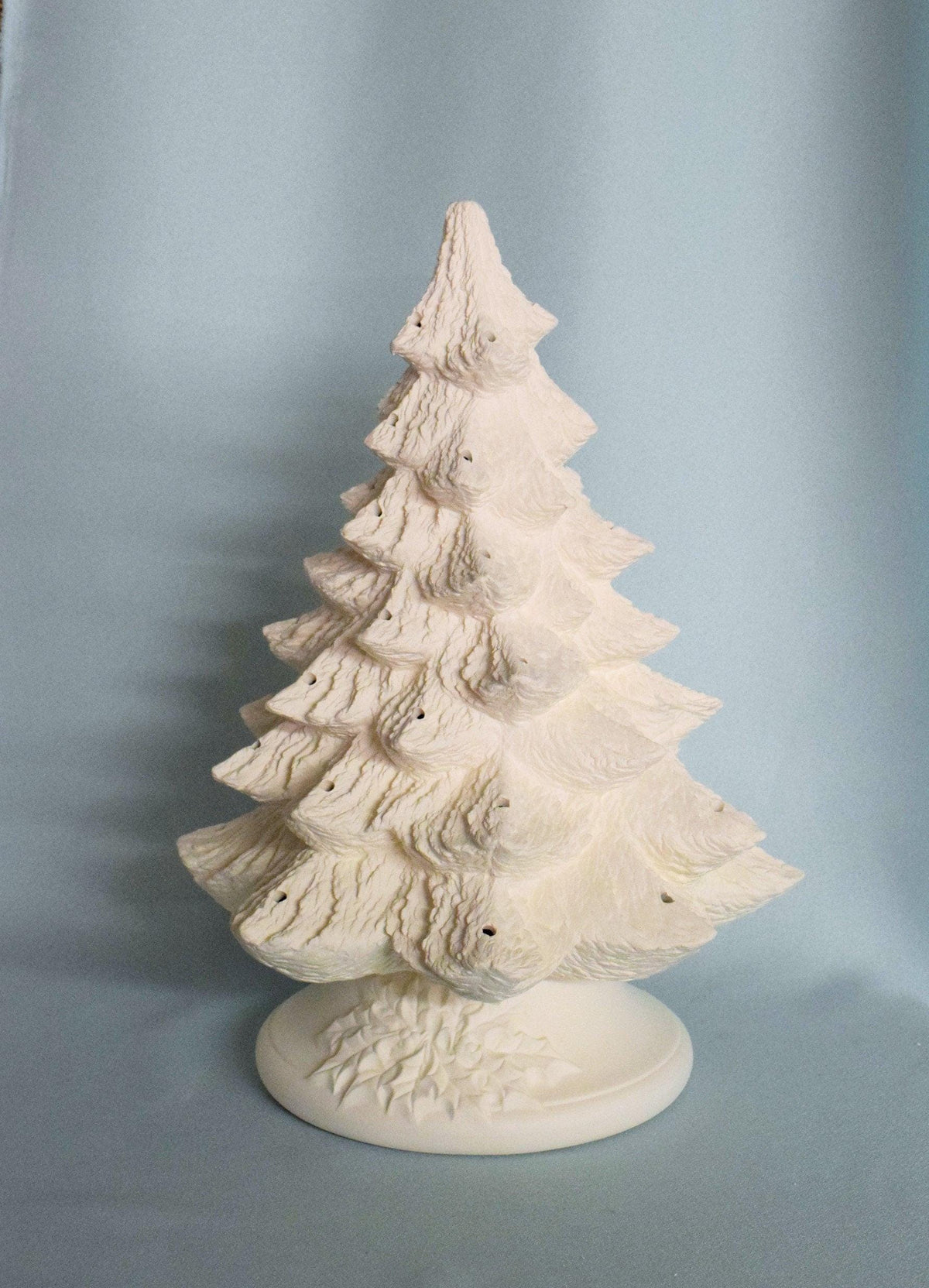 Vintage Style Ceramic Christmas Tree | Bisque | Diy 16"