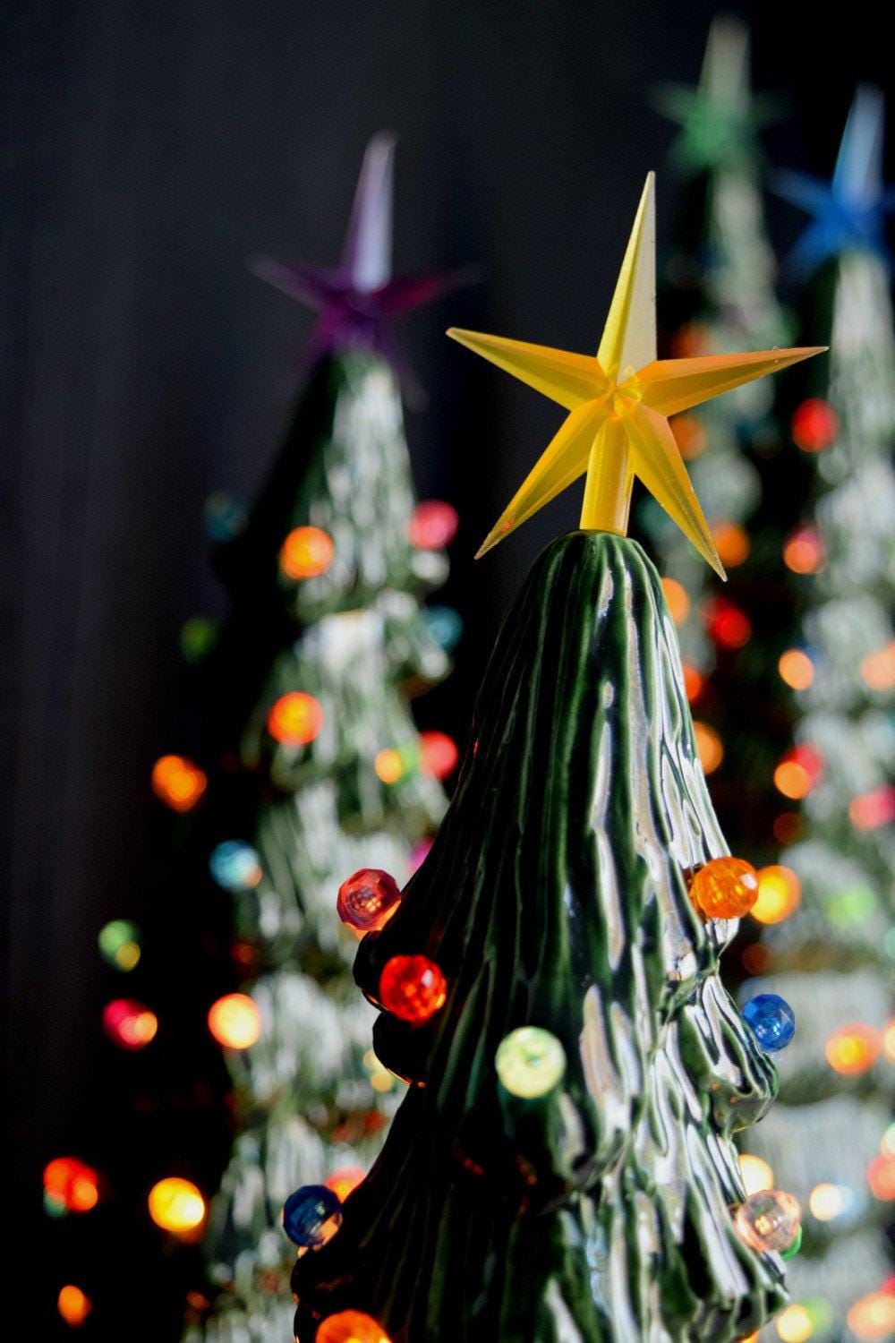 Ceramic Bisque Holiday Village Tree - 13" Tree - Diy