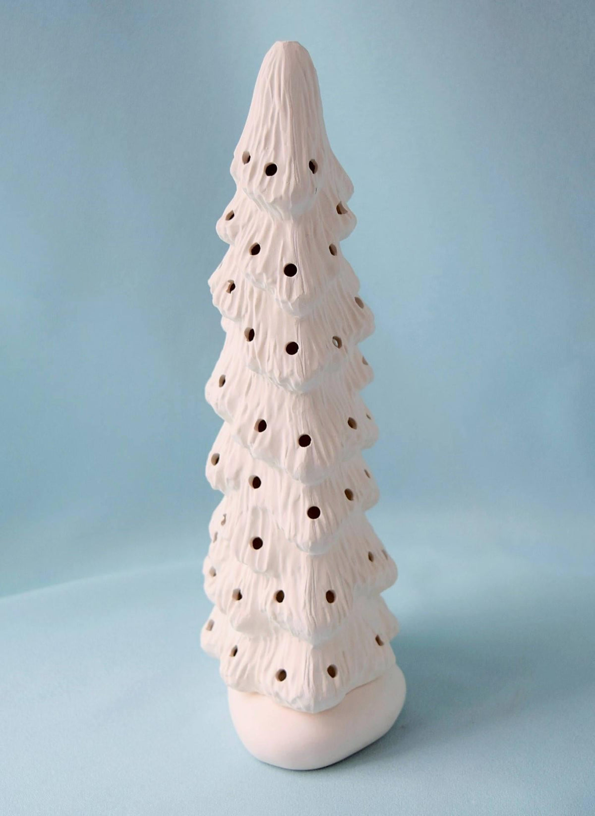 9-Inch Bisque Ceramic Christmas Tree, Ready to Paint